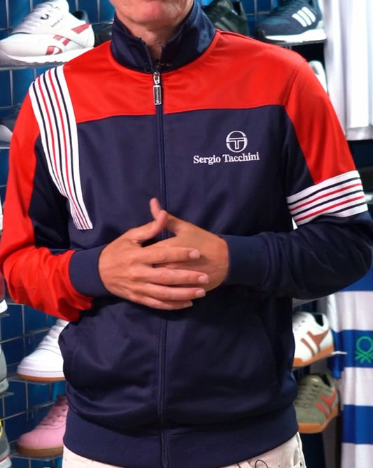 Sergio Tacchini Wilander Track Top Navy Red