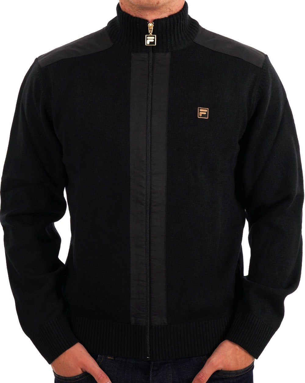 Fila Gold Zip Through Knit Black