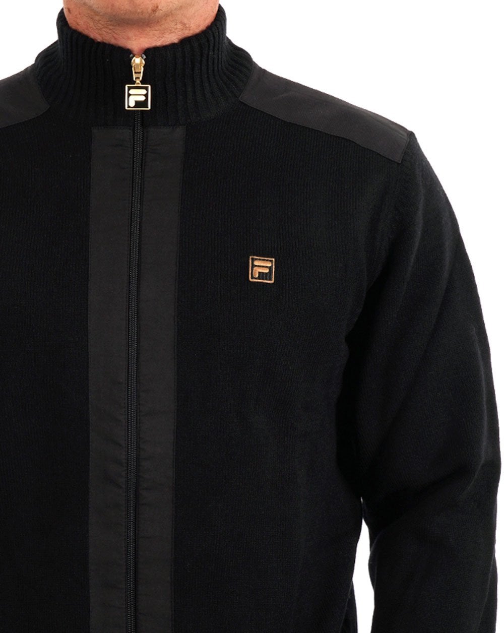 Fila Gold Zip Through Knit Black