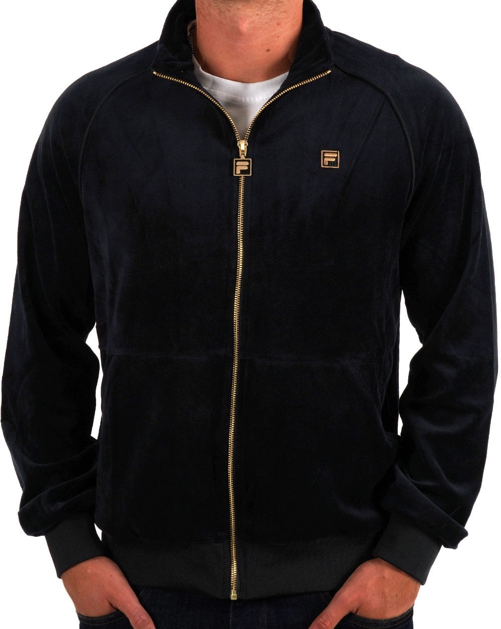 Fila Gold Bell Velour Track Top Black