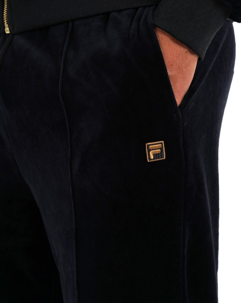 Fila Gold Bell Velour Track Pants Black