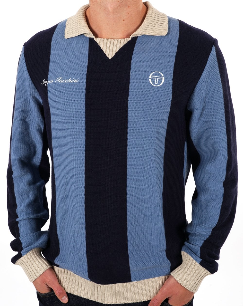 Sergio Tacchini Collared Knit Blue / Navy
