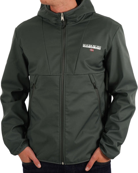 Napapijri Bunz Hooded Softshell Jacket Green Urban