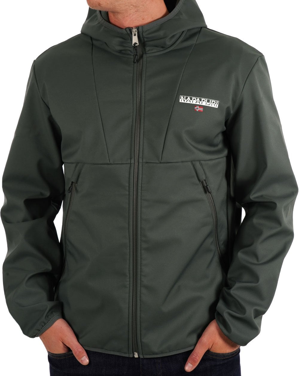 Napapijri Bunz Hooded Softshell Jacket Green Urban