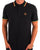 Trojan Three Colour Tipped Pique Polo Black