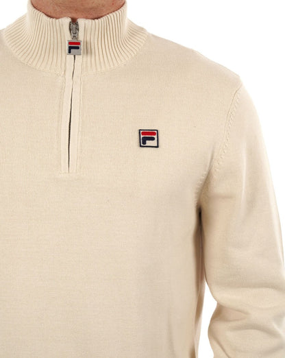 Fila Vintage knitted 1/4 Zip Gardenia