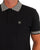 Trojan Chequerboard Trim Pique Polo Black
