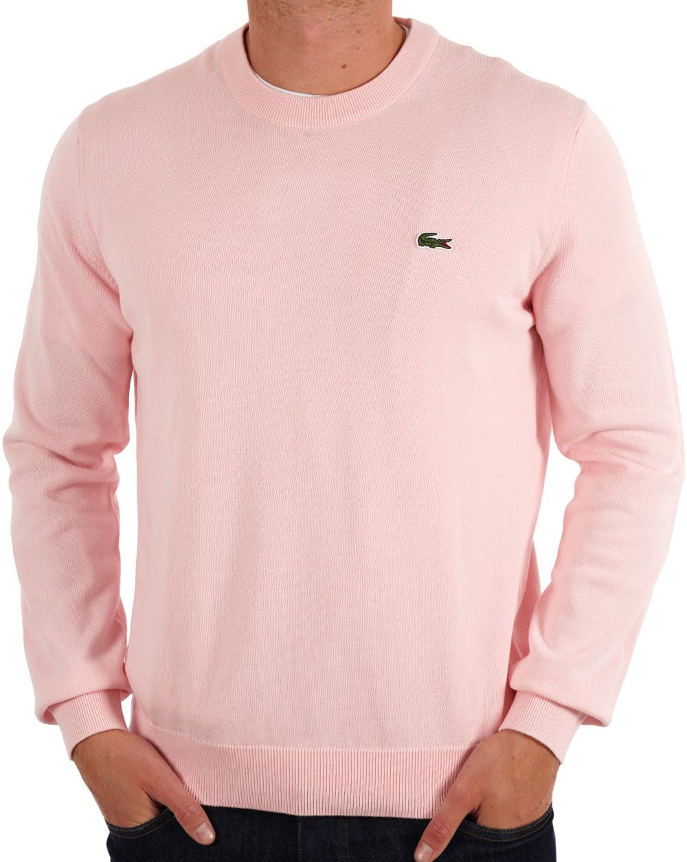 Lacoste Crew Neck Knit Jumper Soft Pink