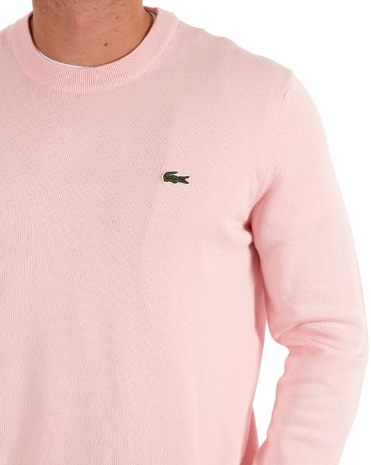 Lacoste Lacoste Crew Neck Knit Jumper Soft Pink