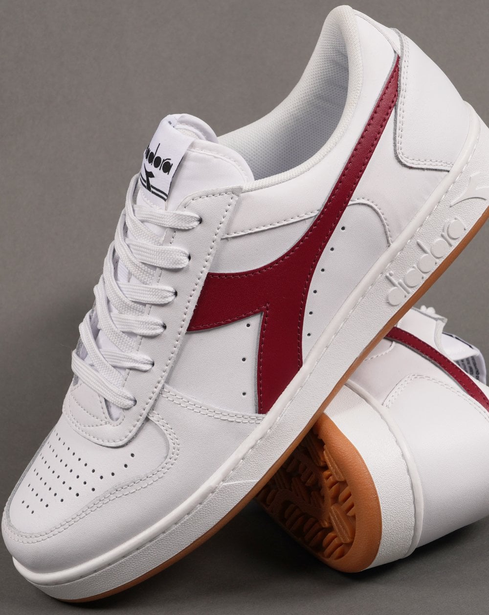 Diadora MB Elite Trainer White Burgundy