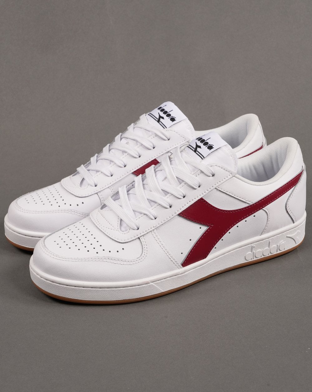Diadora MB Elite Trainer White Burgundy