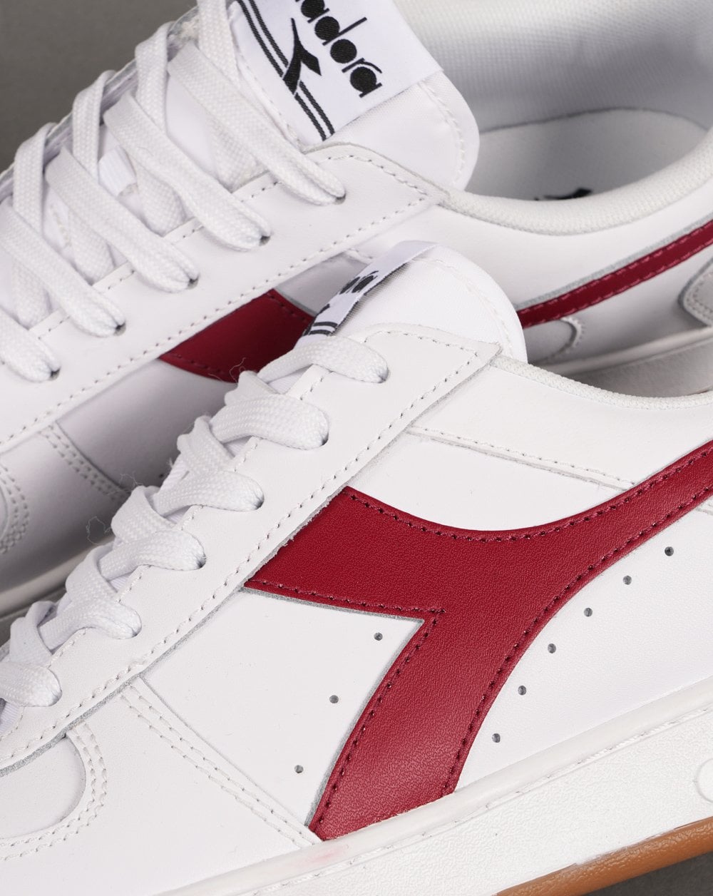 Diadora MB Elite Trainer White Burgundy