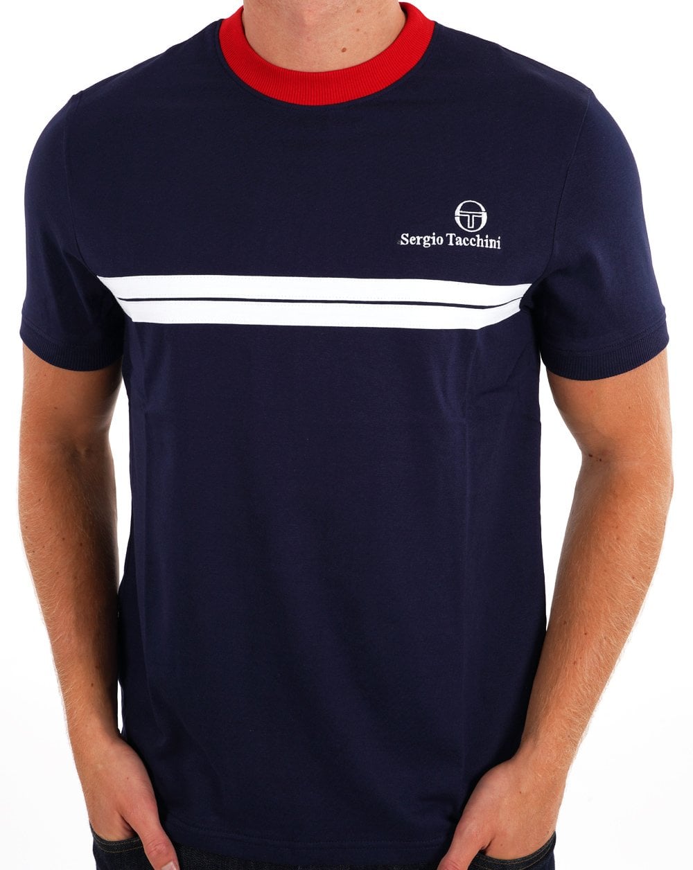 Sergio Tacchini New Supermac T Shirt Navy Blue