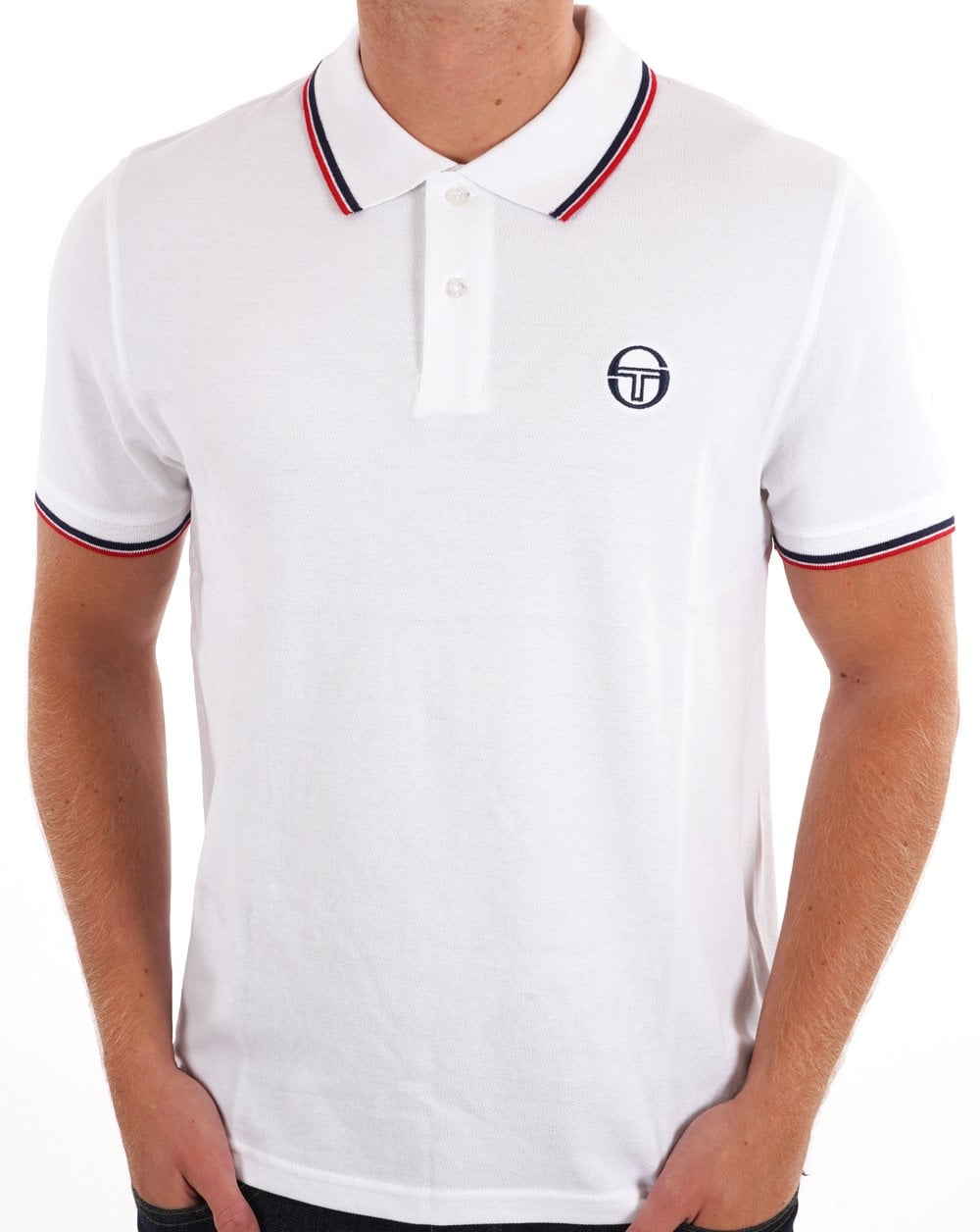 Sergio Tacchini Tipped Polo Shirt White