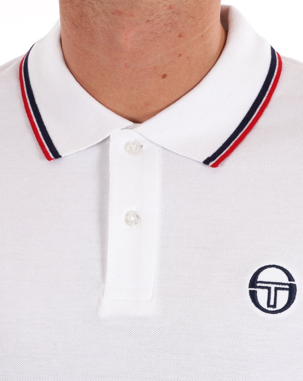 Sergio Tacchini Tipped Polo Shirt White