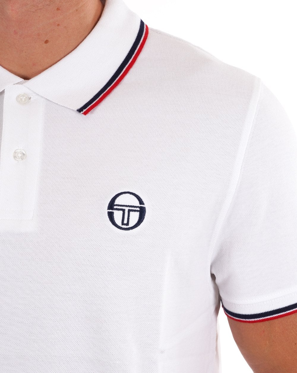 Sergio Tacchini Tipped Polo Shirt White