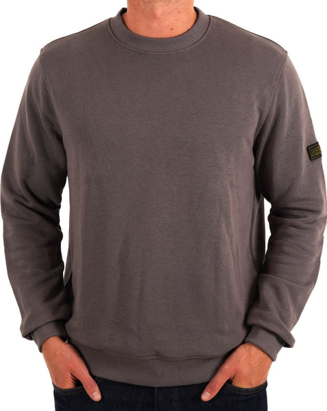 Barbour International Outline Badge Sweatshirt Plum Grey