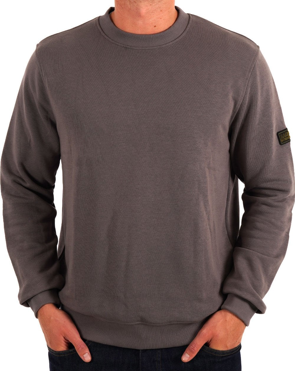 Barbour International Outline Badge Sweatshirt Plum Grey