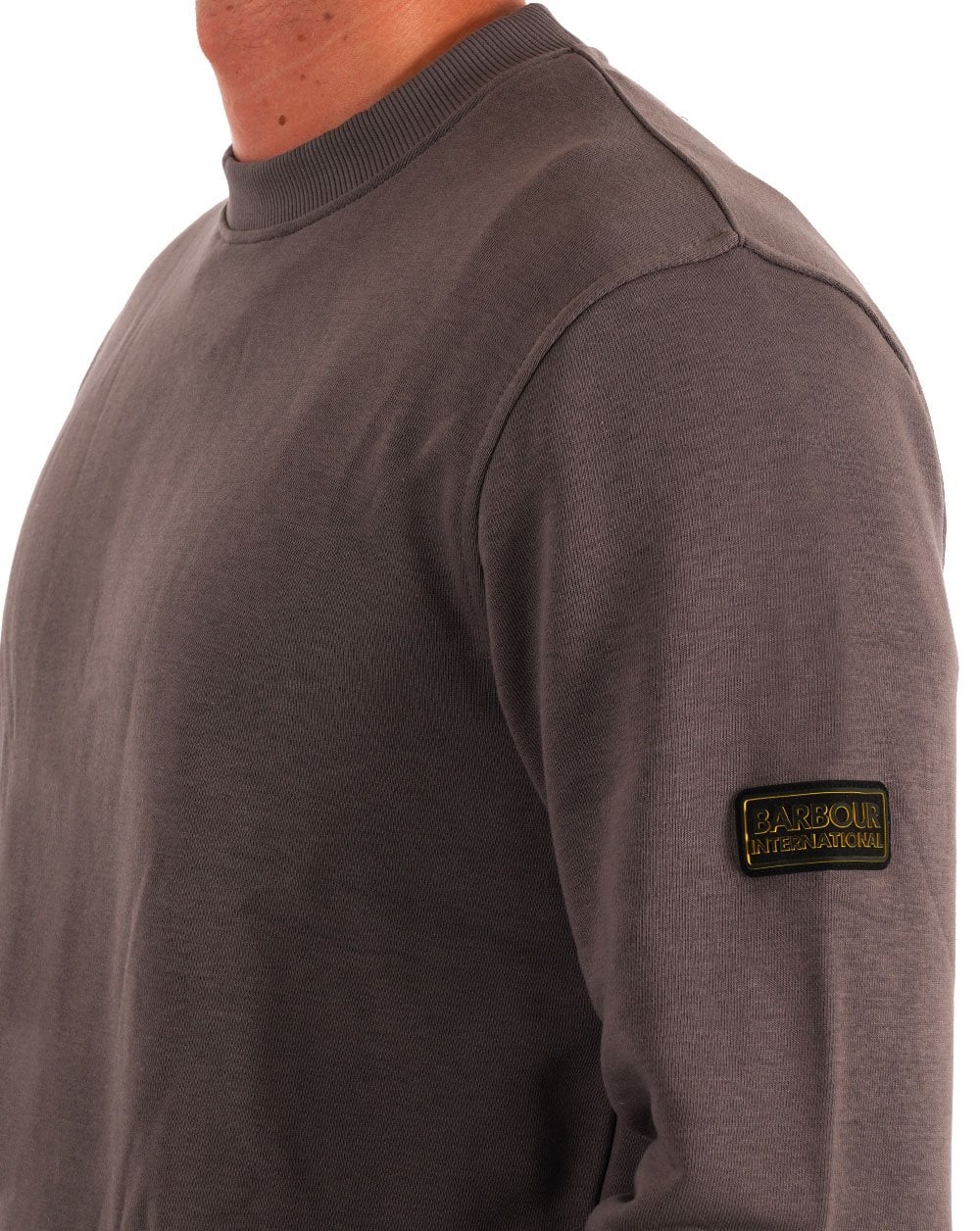 Barbour International Outline Badge Sweatshirt Plum Grey