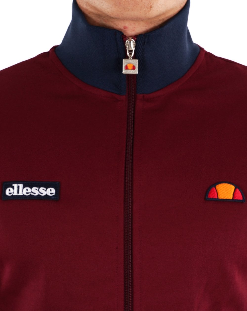 Ellesse Roma Track Top Burgundy Navy