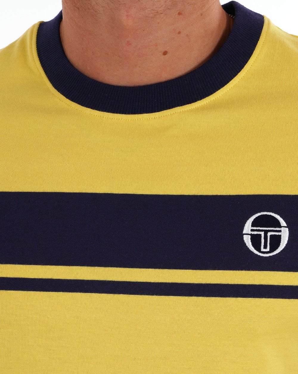 Sergio Tacchini Masters T Shirt Yellow/Navy