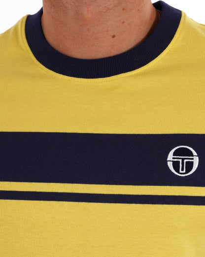 Sergio Tacchini Masters T Shirt Yellow/Navy