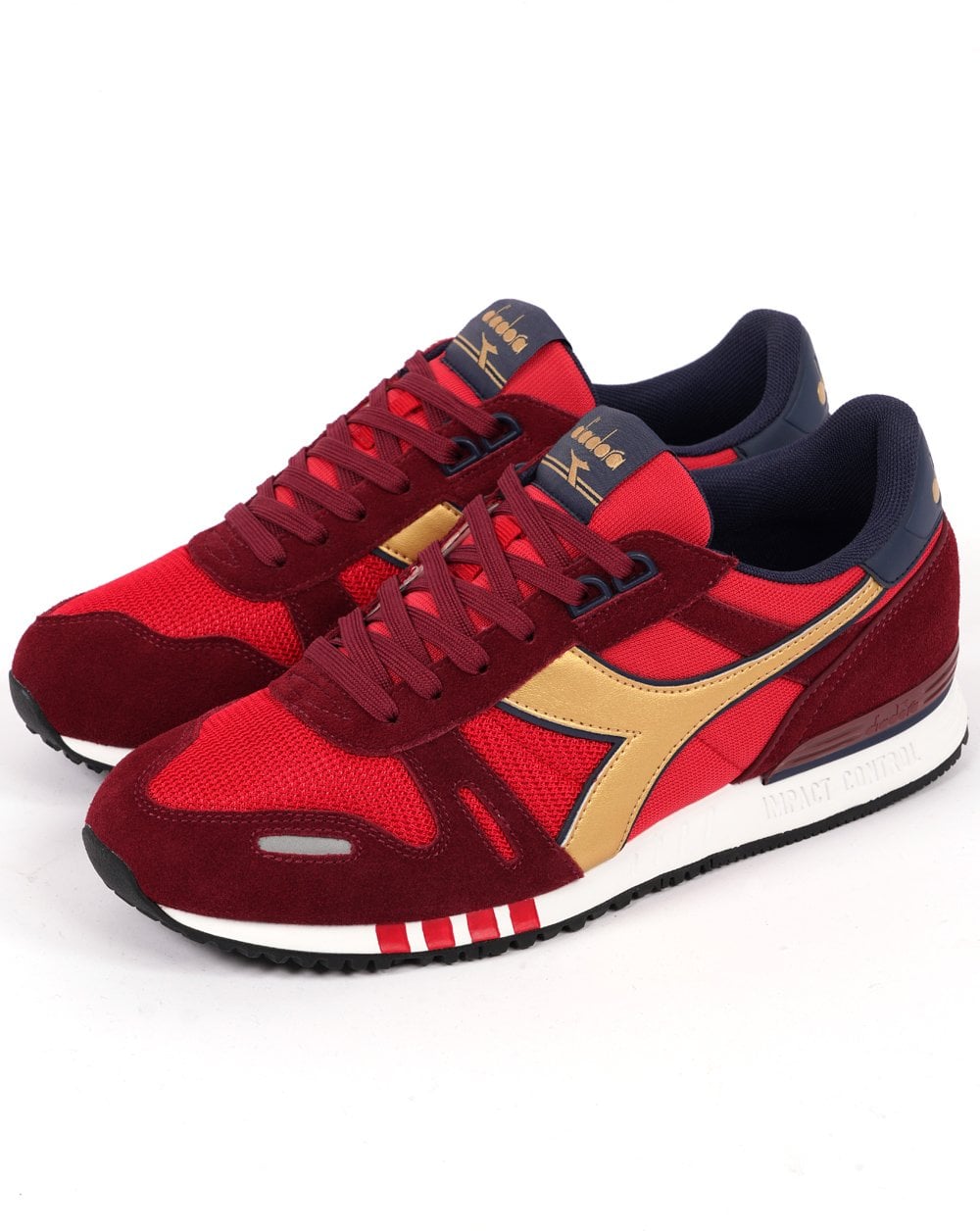 Diadora Titan Seb Trainer Red Navy Gold