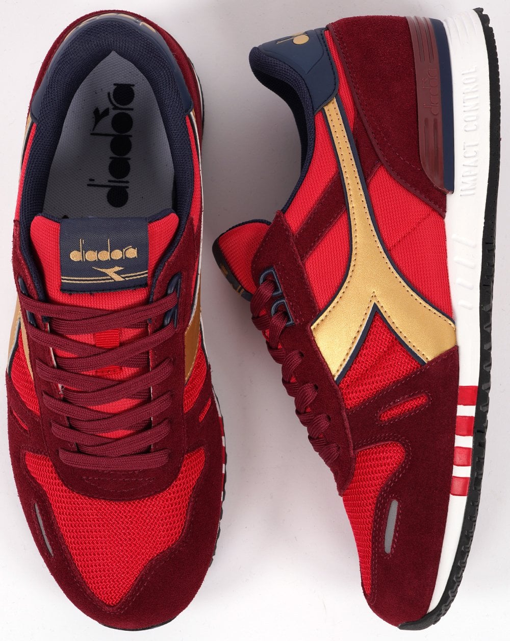 Diadora Titan Seb Trainer Red Navy Gold