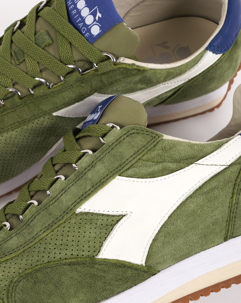 Diadora Equipe Suede SW Heritage Trainers Iguana Green