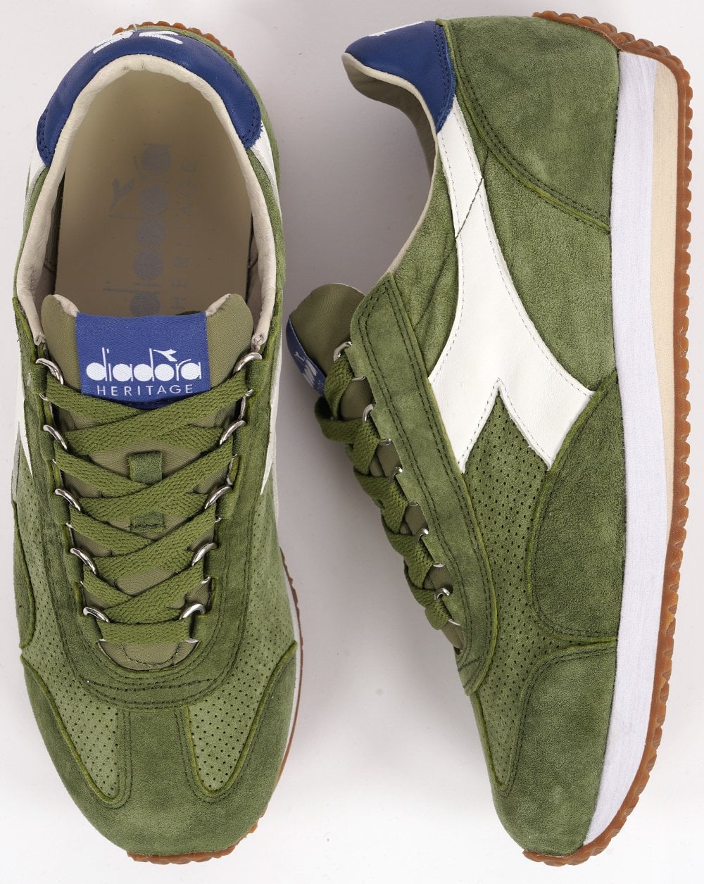 Diadora Equipe Suede SW Heritage Trainers Iguana Green
