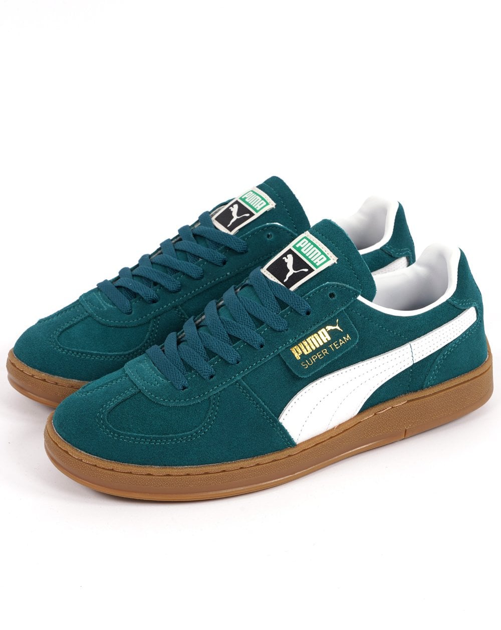 Puma Super Team Suede Trainers Green White
