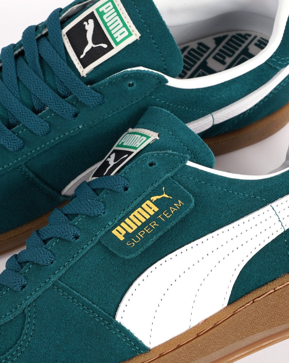 Puma Super Team Suede Trainers Green White