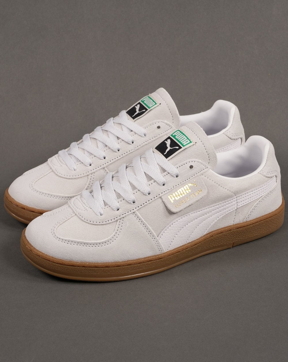 Puma Super Team Suede Trainers Mist White