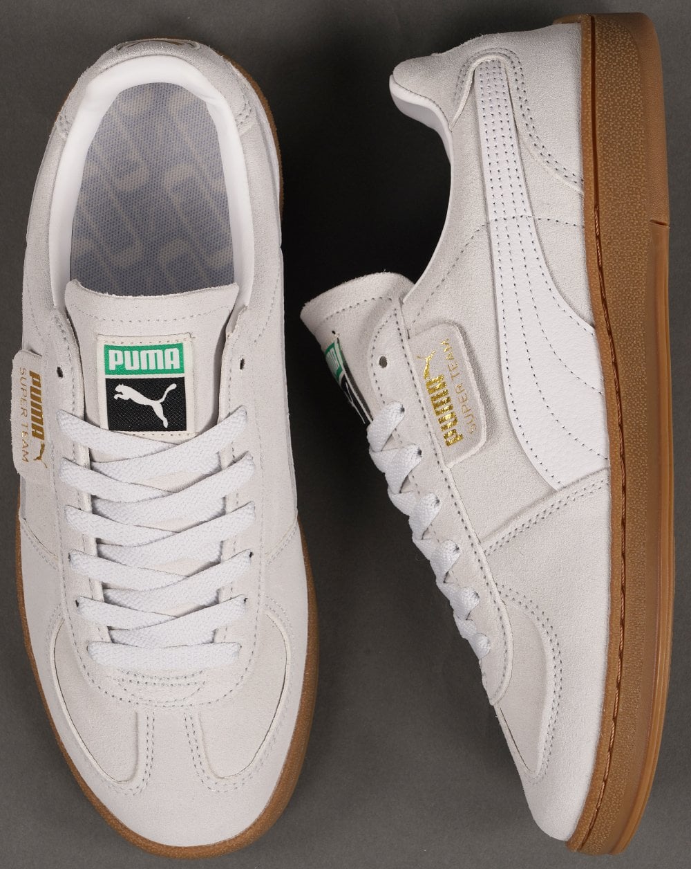 Puma Super Team Suede Trainers Mist White