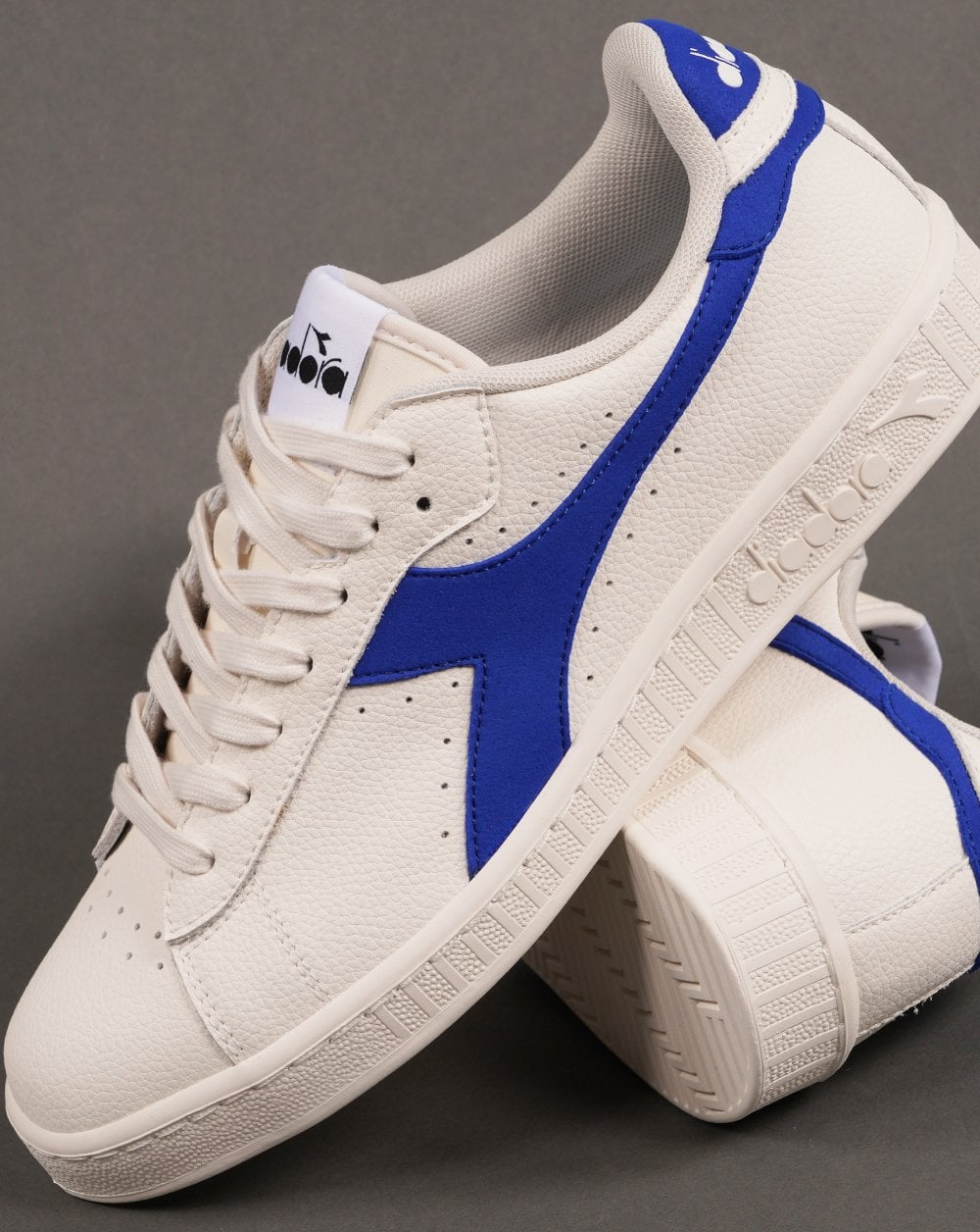 Diadora Game L Low Trainers Off White/Dark Royal