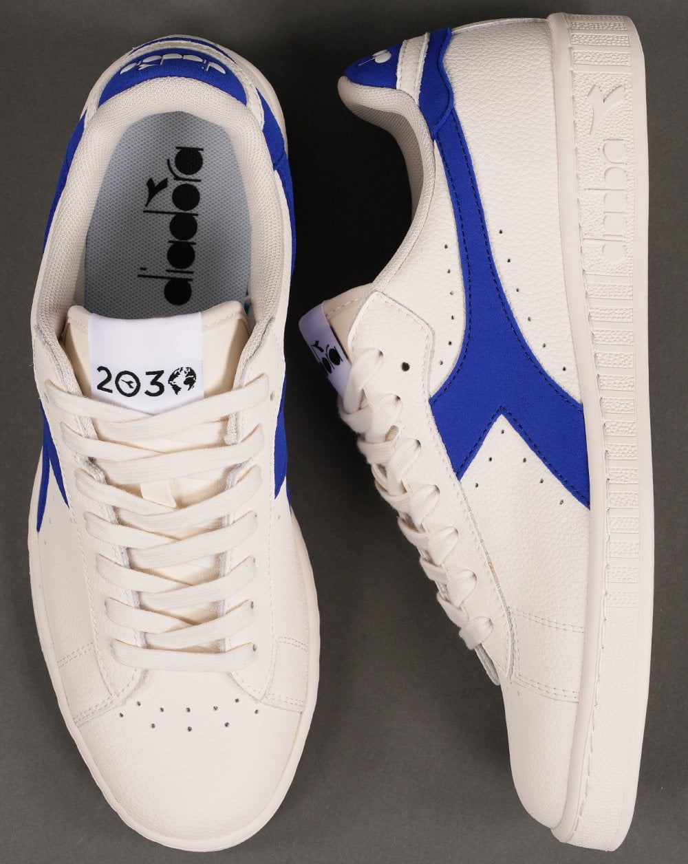 Diadora Game L Low Trainers Off White/Dark Royal