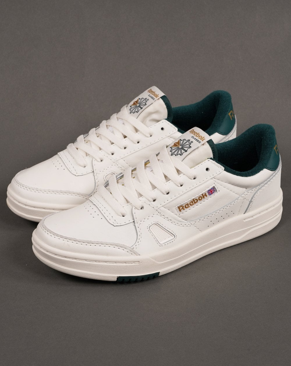 Reebok LT Court Trainers Chalk/Green
