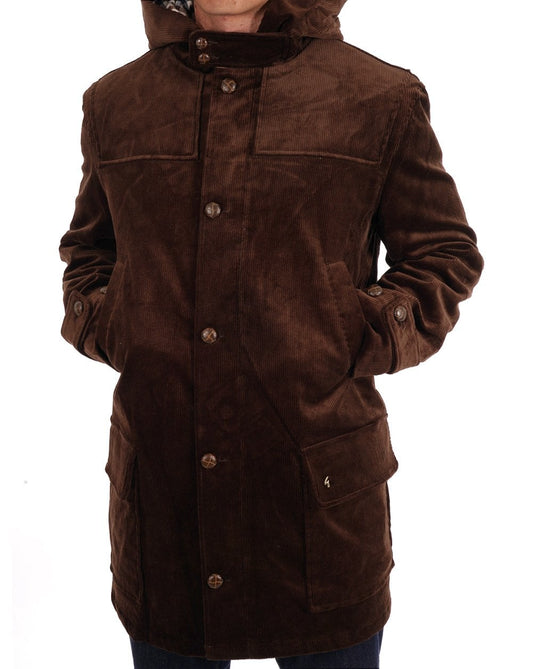 Gabicci Vintage Gabicci Vintage Corduroy Parka Coat Cocoa
