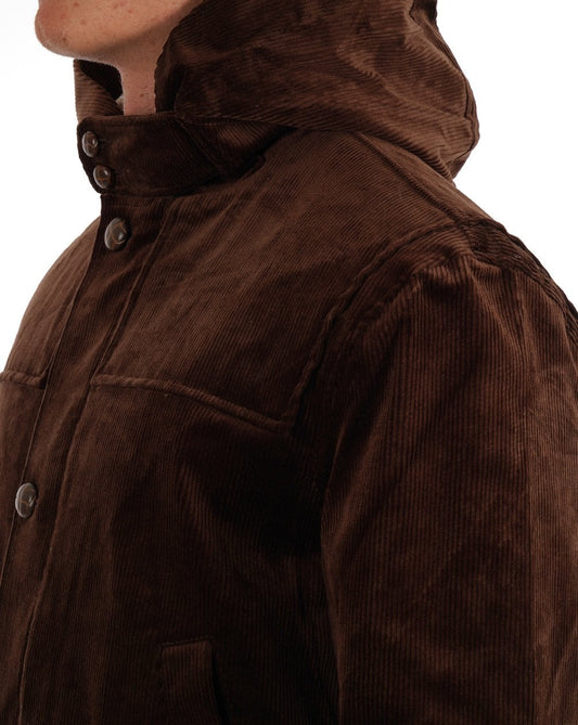 Gabicci Vintage Gabicci Vintage Corduroy Parka Coat Cocoa