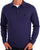 Gabicci Vintage Francesco LS Knitted Polo Storm Blue