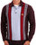 Gabicci Vintage Searle LS Knitted Polo Claret Sky