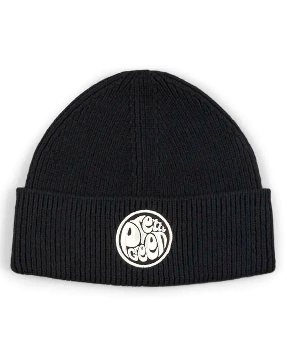 Pretty Green Logo Knit Beanie Black