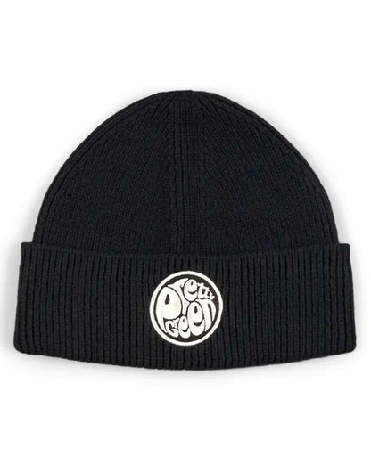 Pretty Green Logo Knit Beanie Black