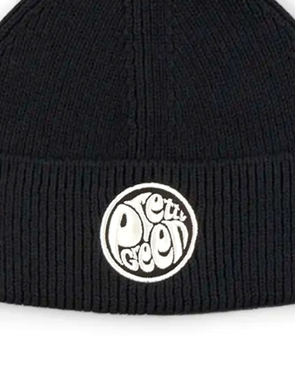 Pretty Green Logo Knit Beanie Black