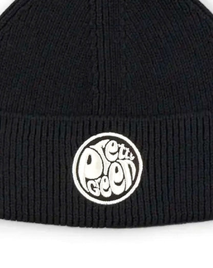 Pretty Green Logo Knit Beanie Black