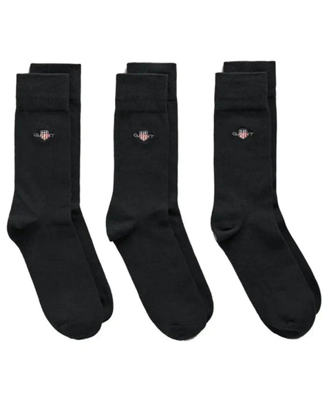 Gant Shield Socks 3 Pack Black
