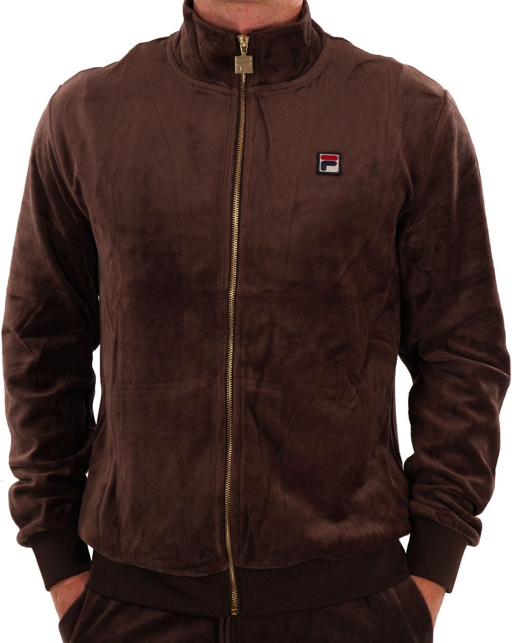 Fila Vintage Premium Velour Track Top Brown