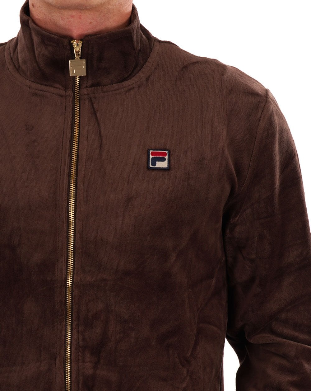 Fila Vintage Premium Velour Track Top Brown