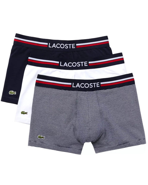 Lacoste Triple Pack Boxers Navy/White