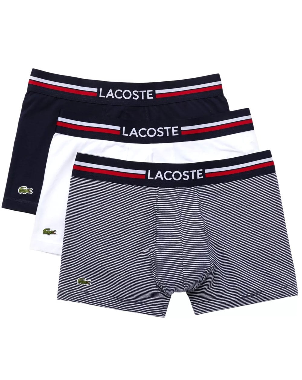 Lacoste Triple Pack Boxers Navy/White
